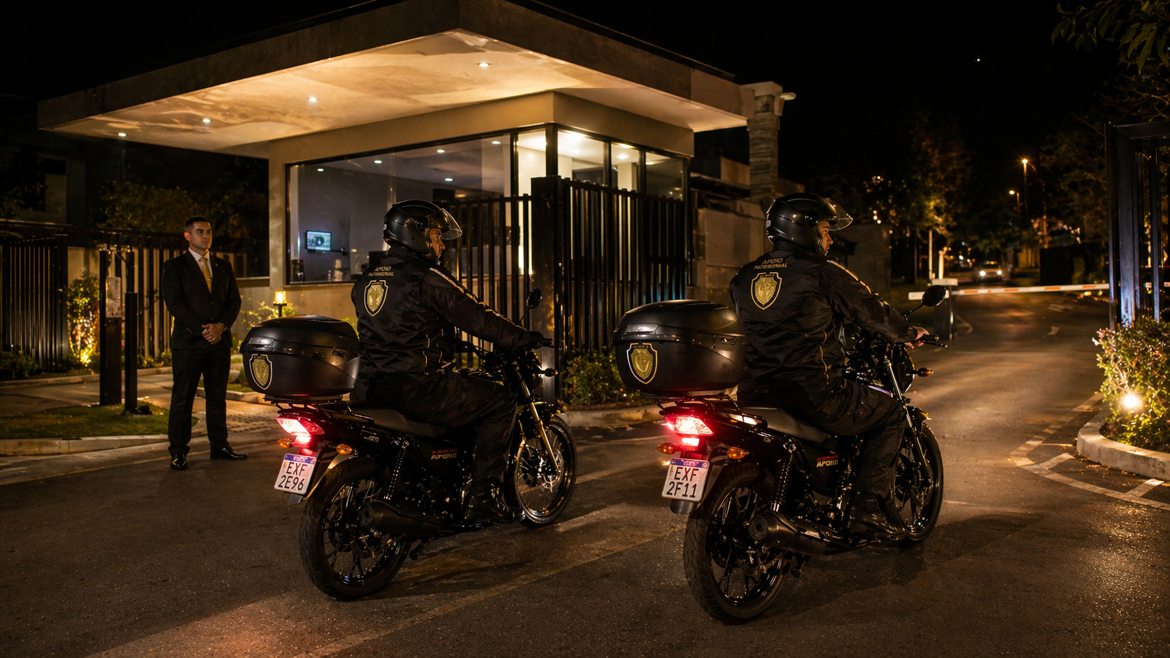 Ronda motorizada noturna da Ágil Segurança Privada